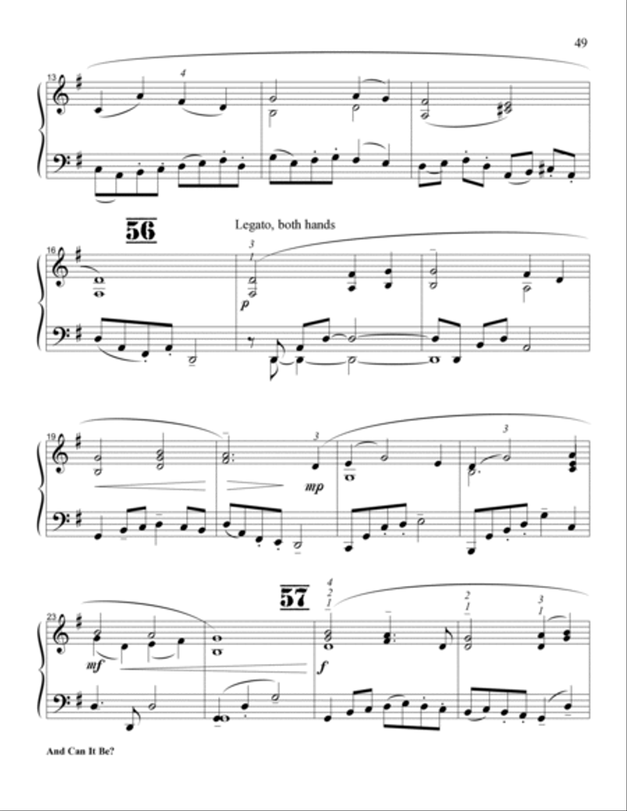 AND CAN IT BE? with Overhead PDF Text Piano Solo scores gallery preview page 3