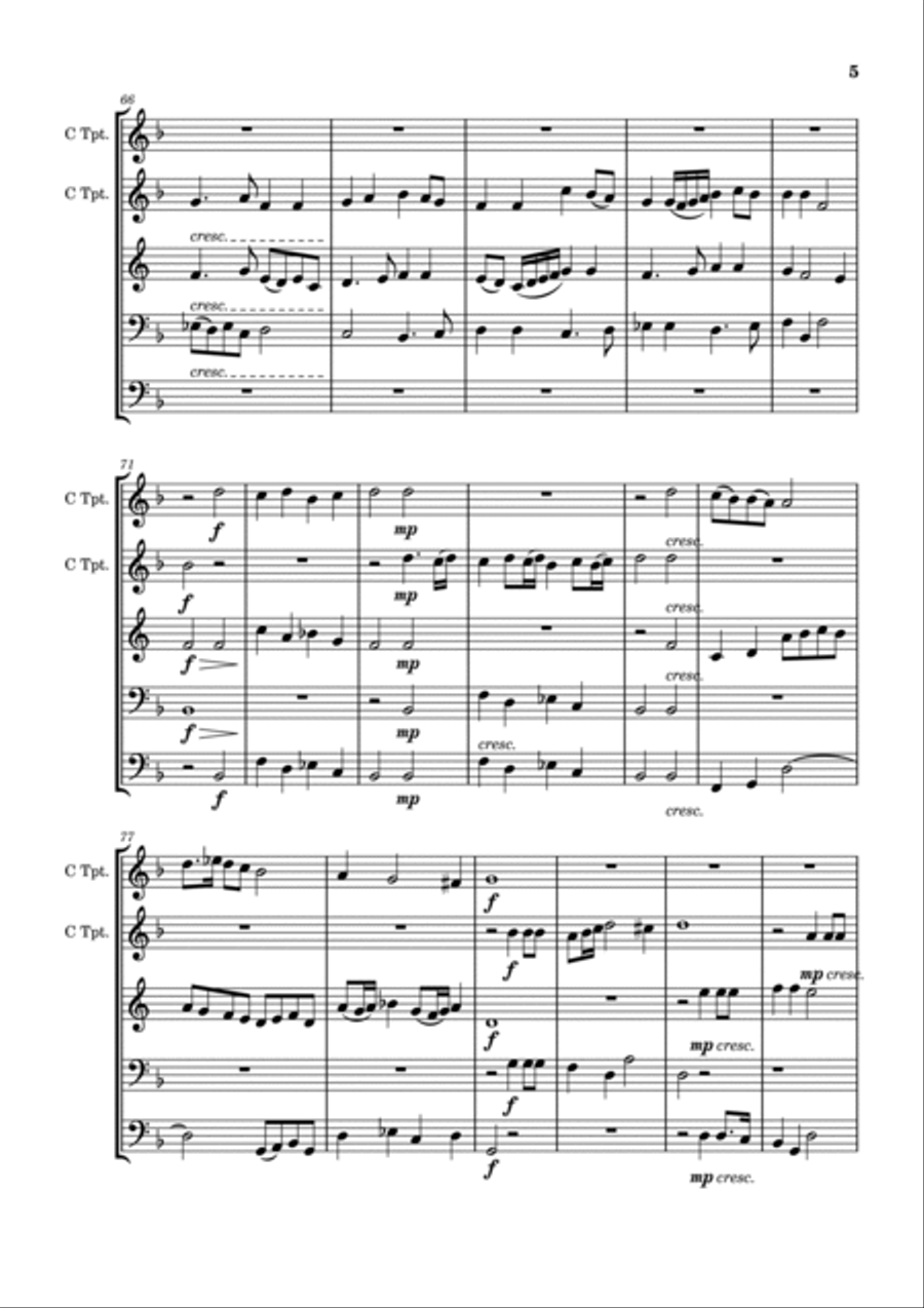 Benedetto Re Canzone a 4 Benedetto Re Canzone a 4 Horn scores gallery preview page 5