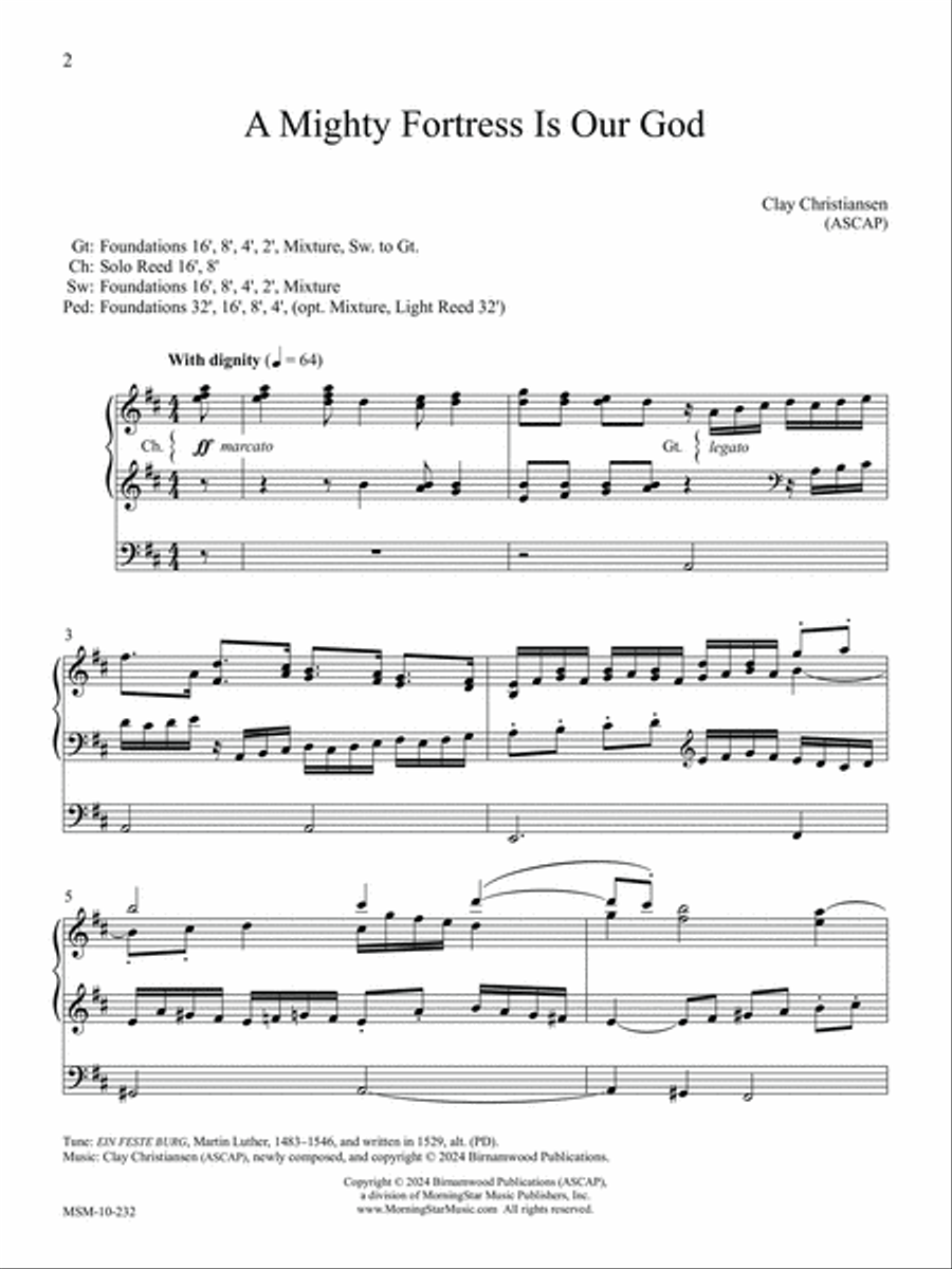 A Mighty Fortress Organ Solo scores gallery preview page 4