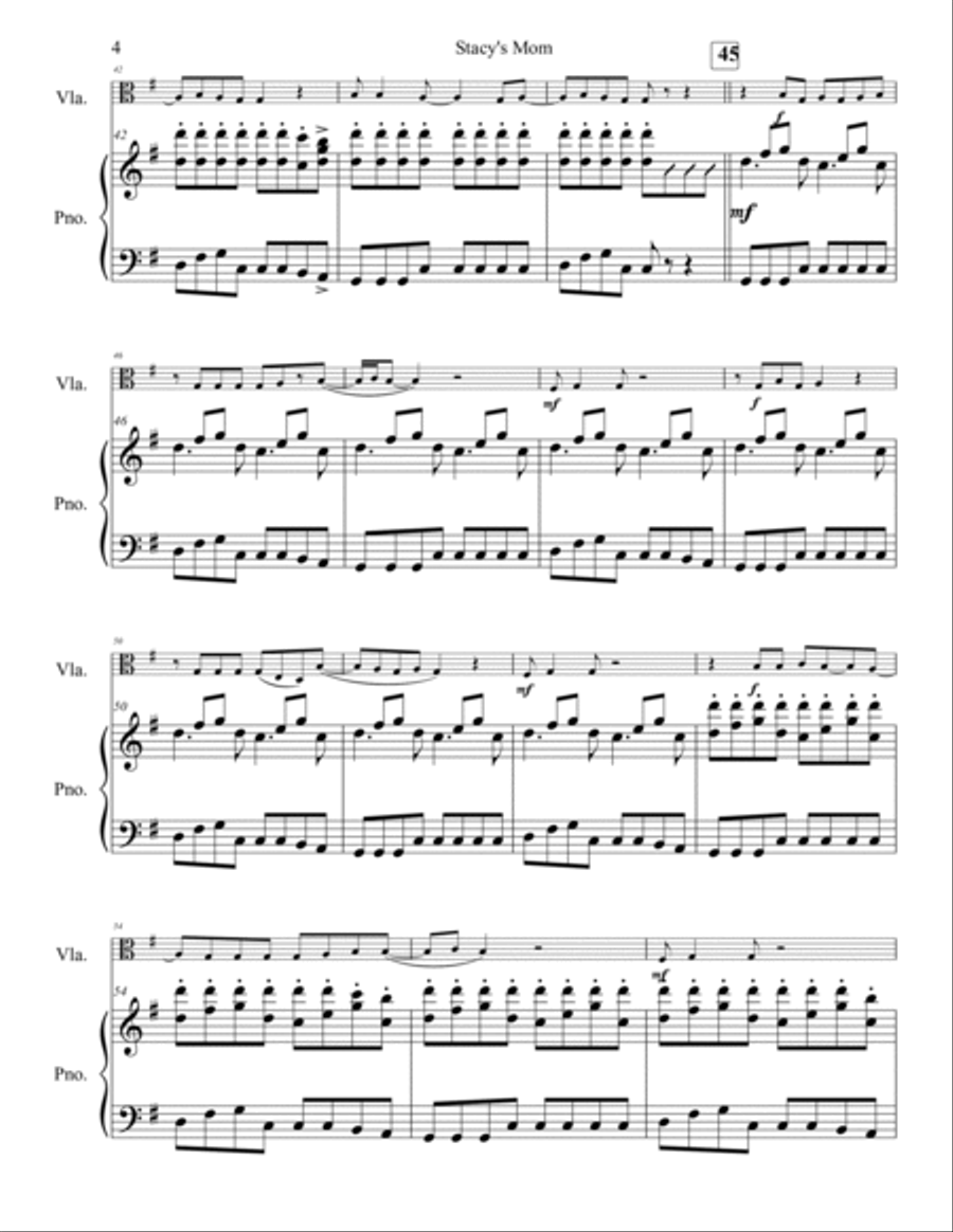 Stacy's Mom Viola scores gallery preview page 5