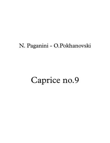 Paganini-Pokhanovski 24 Caprices: #9 for violin and piano image number null