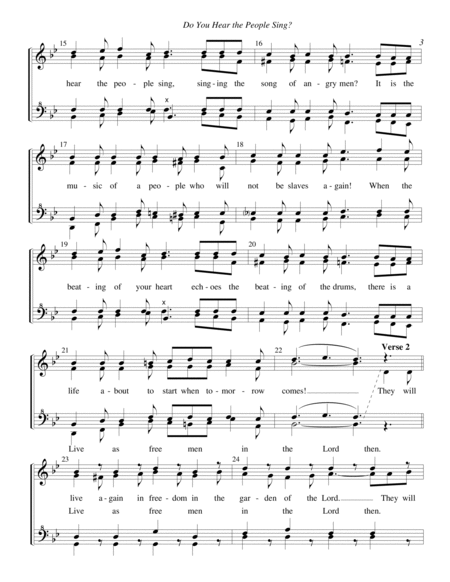 Do You Hear The People Sing? (from Les Miserables) (arr. Tom Gentry)