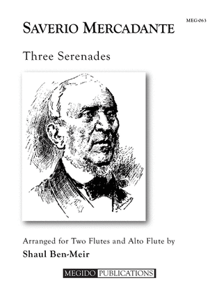 Book cover for Three Serenades for Two Flutes and Alto Flute