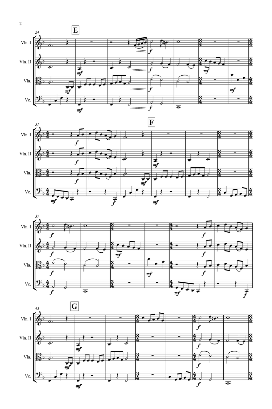 The 12 days of Christmas String Quartet scores gallery preview page 2
