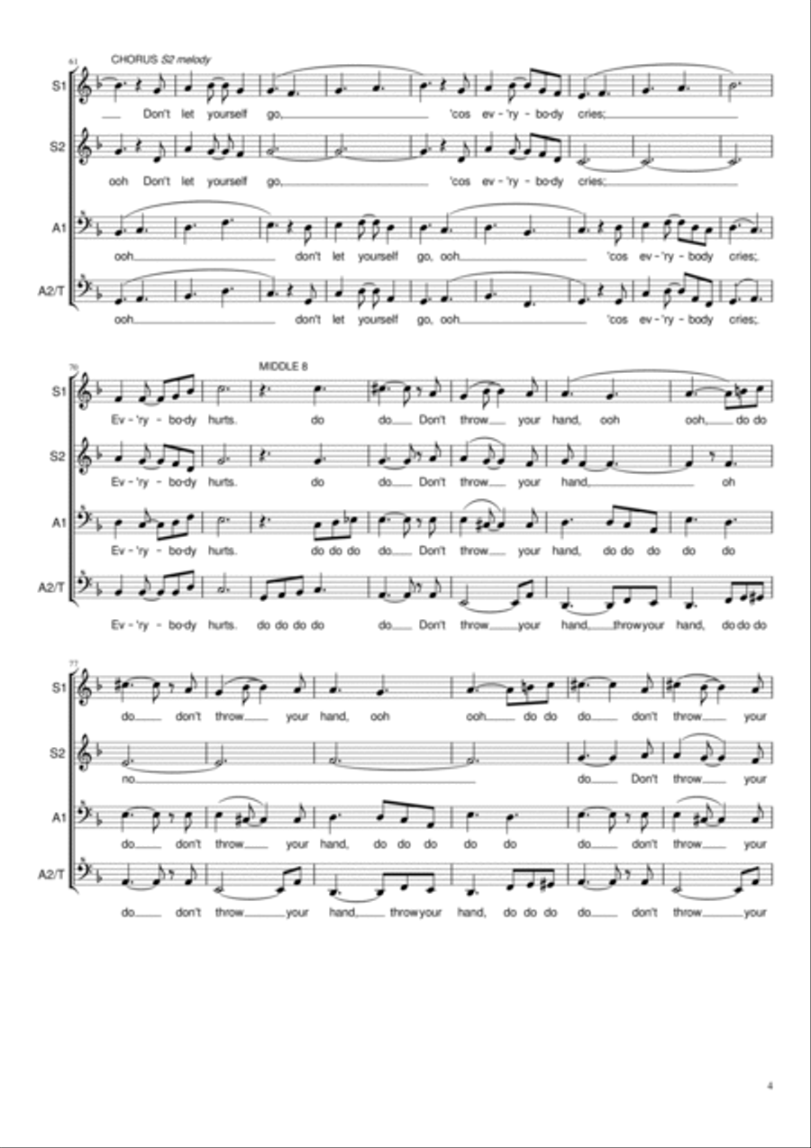 Everybody Hurts Everybody Hurts SSAA scores gallery preview page 4