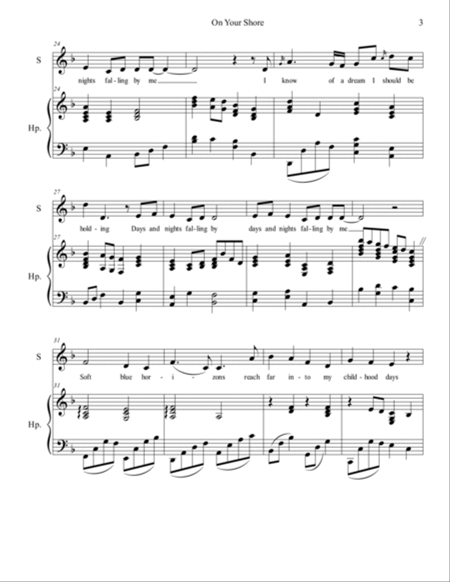 On Your Shore On Your Shore Piano, Vocal, Guitar scores gallery preview page 3