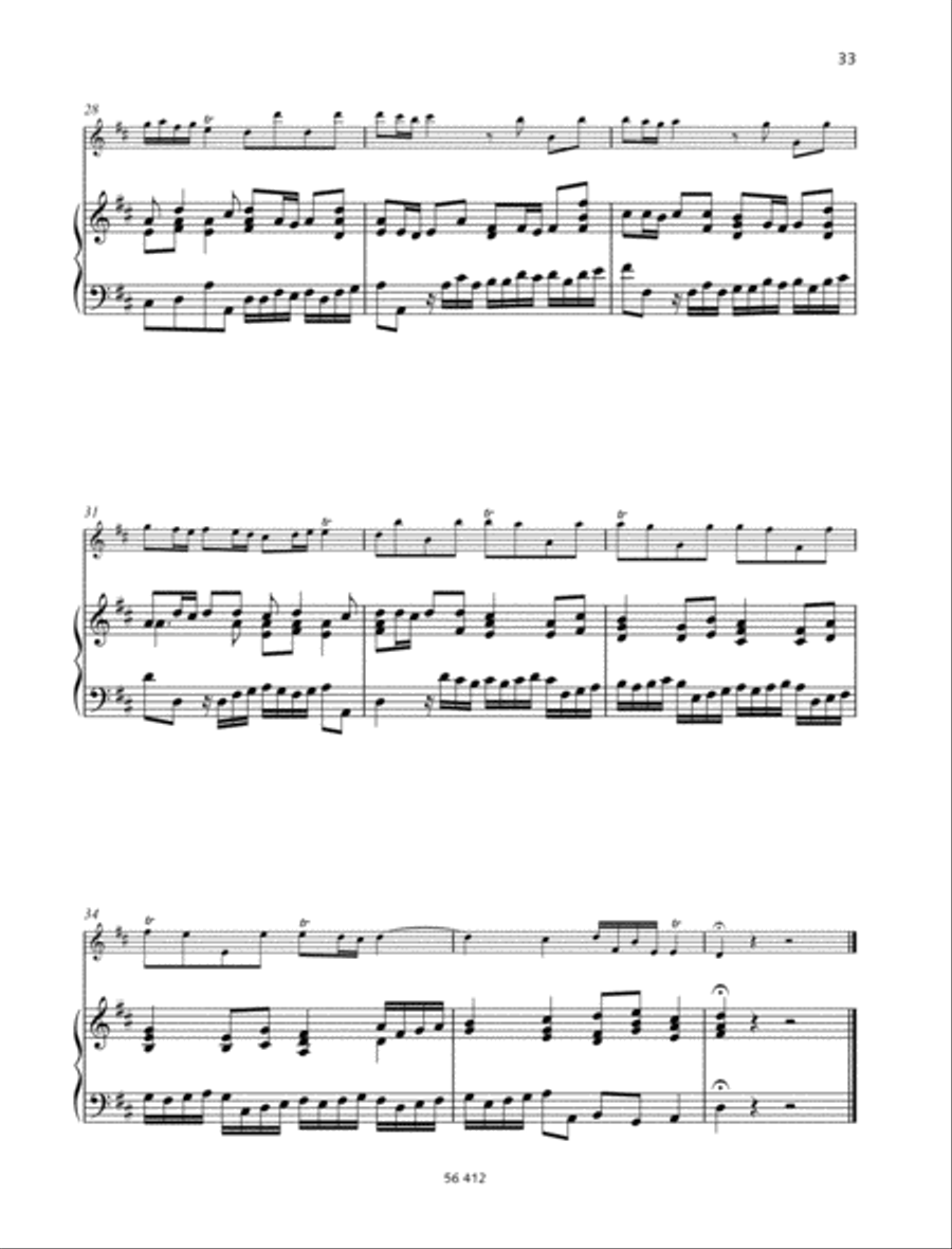 Sonata D major Violin scores gallery preview page 4