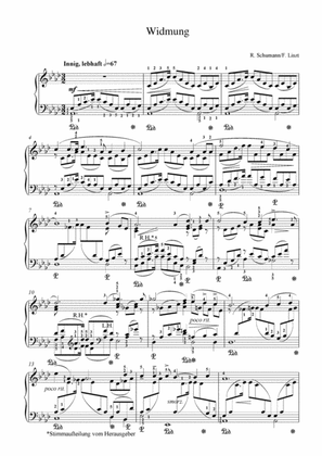 Liszt / Schumann - Widmung / Dedication
