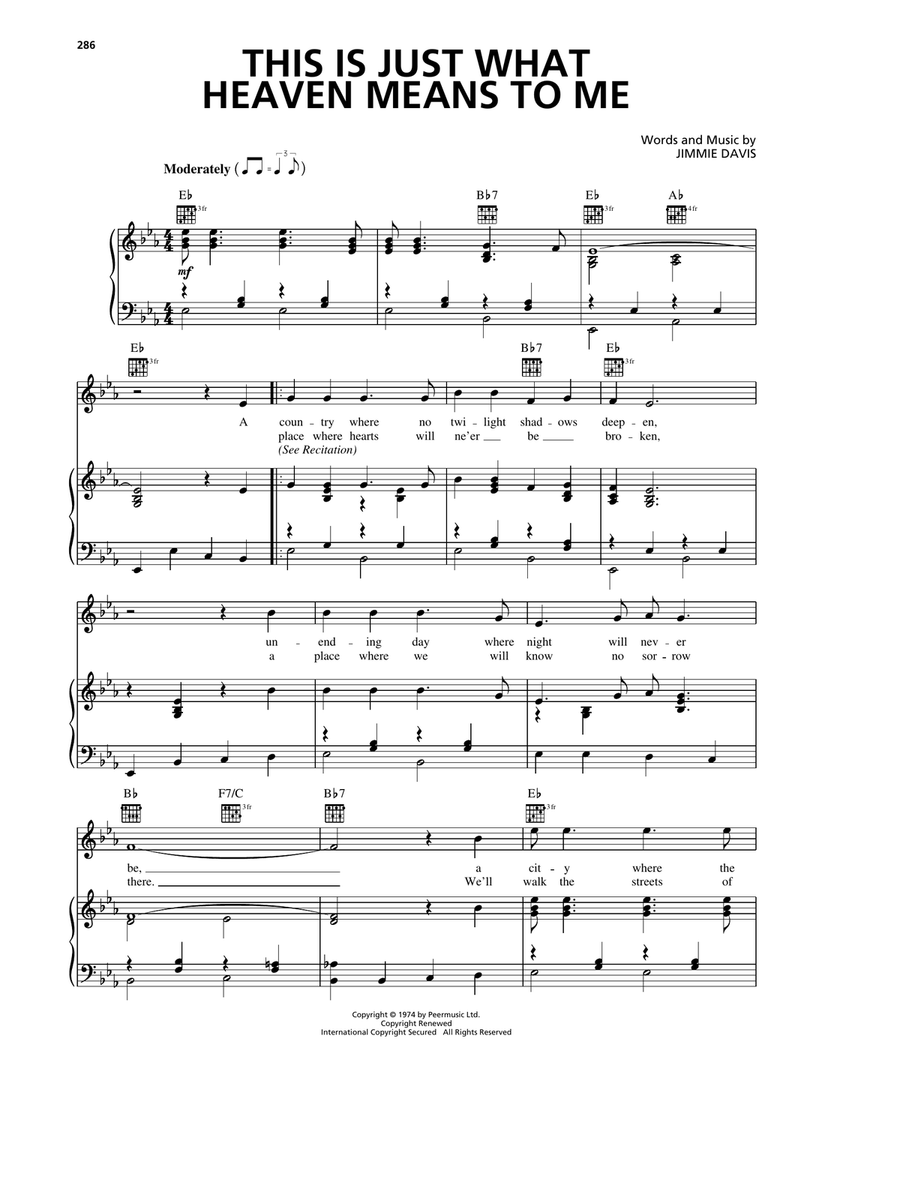This Is Just What Heaven Means To Me Piano, Vocal, Guitar scores gallery preview page 1