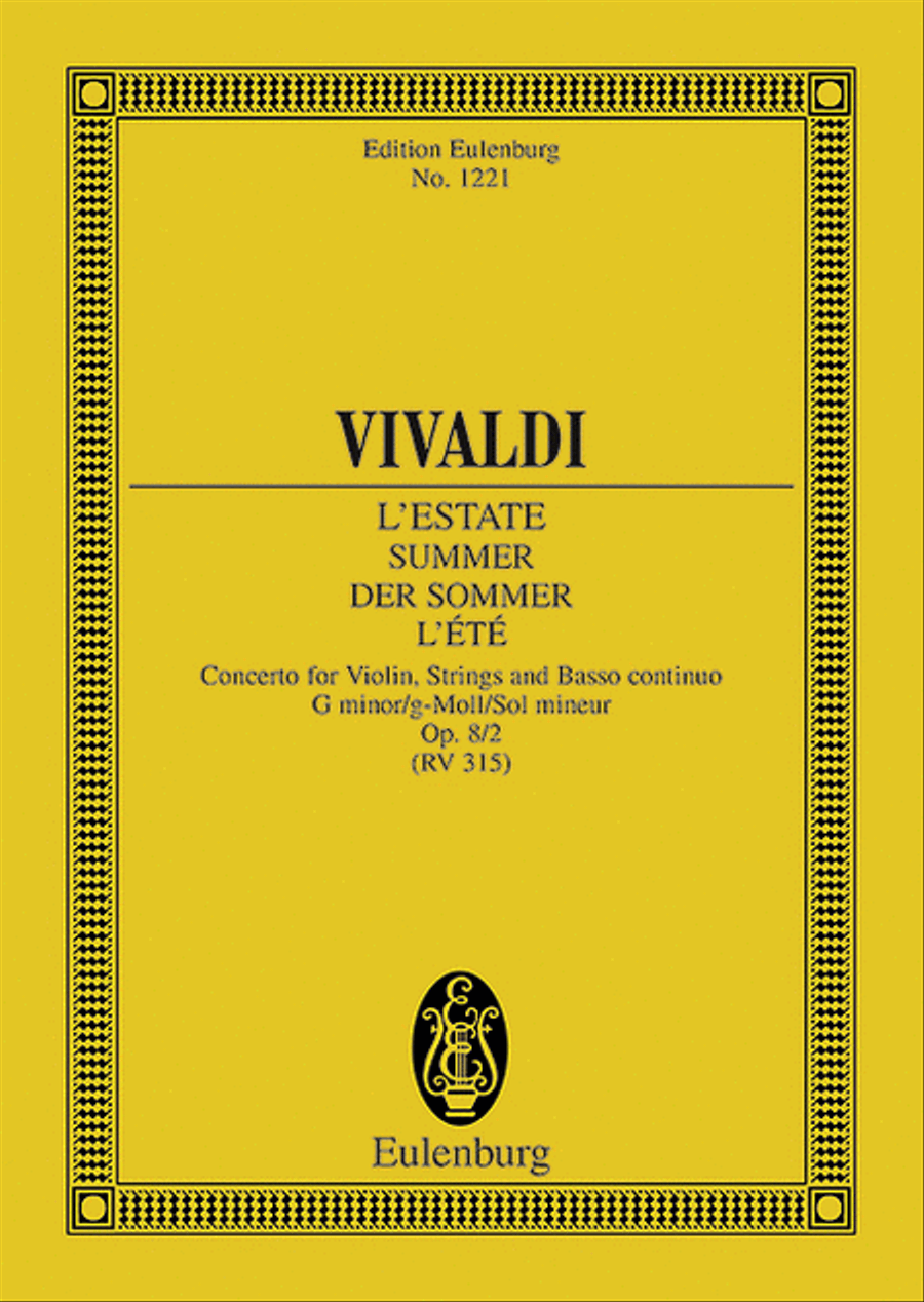Violin Concerto Op. 8/2 Summer Violin Solo scores gallery preview page 1