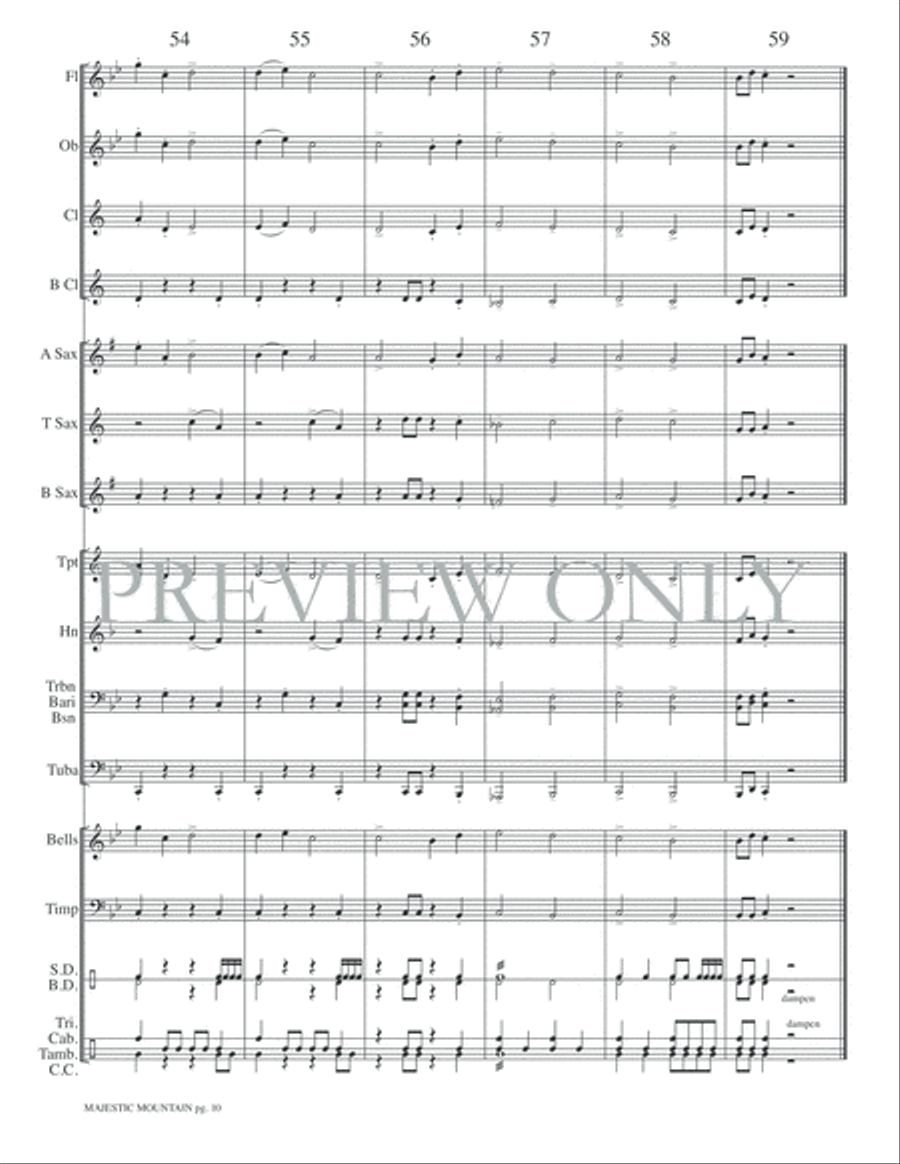 Majestic Mountain Concert Band scores gallery preview page 13