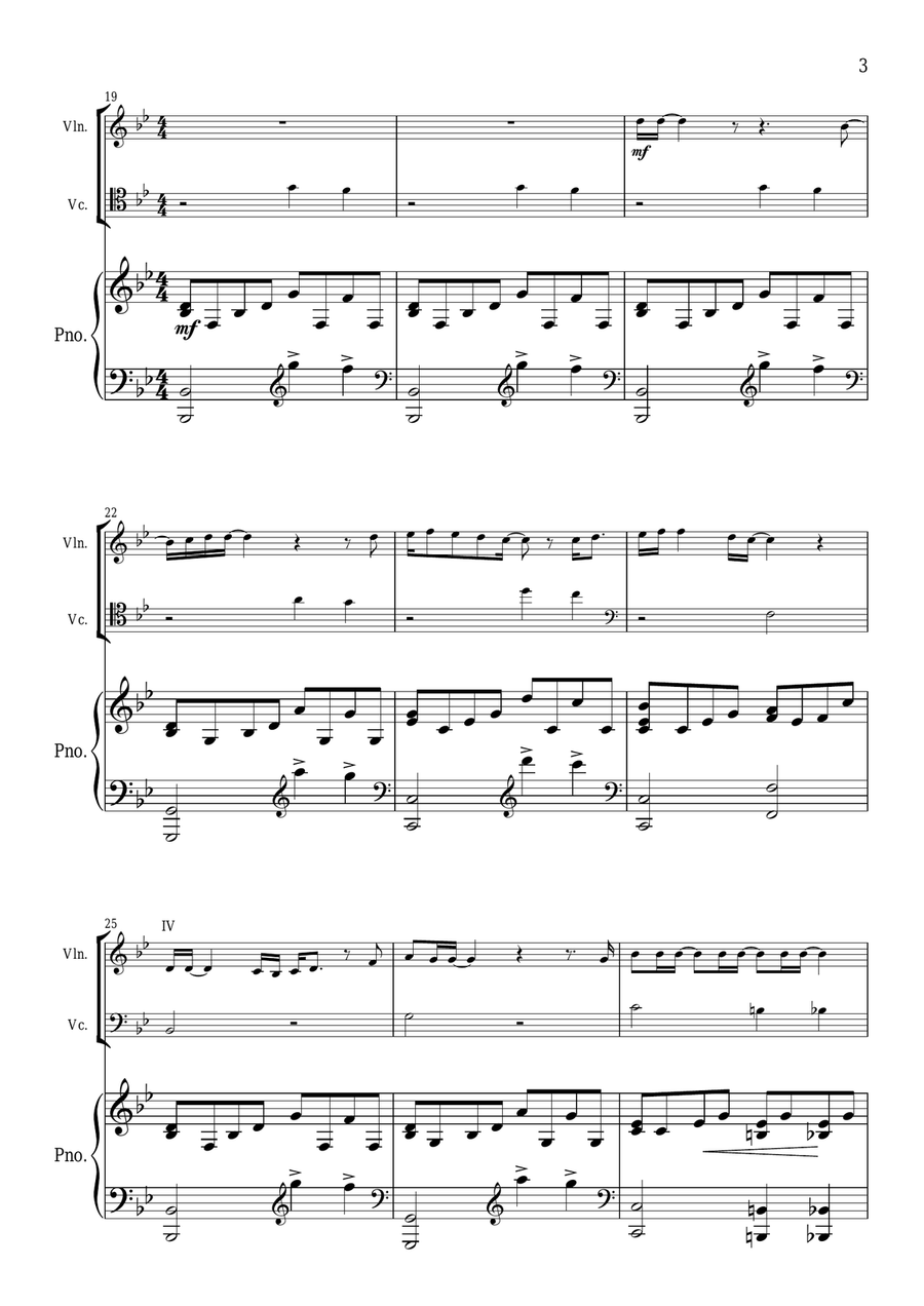 Bohemian Rhapsody Bohemian Rhapsody Piano Trio scores gallery preview page 3