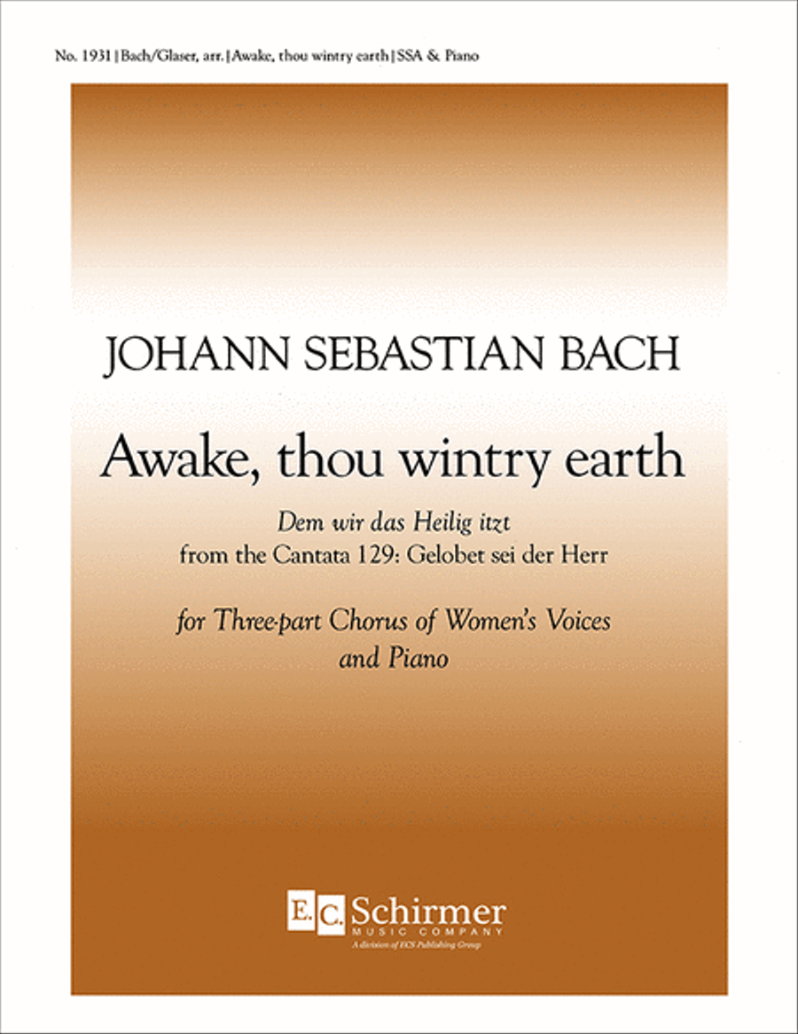 Dem wir das Heilig itzt (Awake, thou wintry earth) SSA scores gallery preview page 1