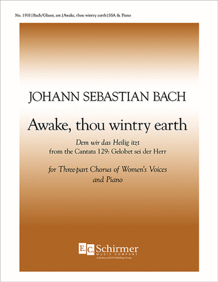 Book cover for Dem wir das Heilig itzt (Awake, thou wintry earth)