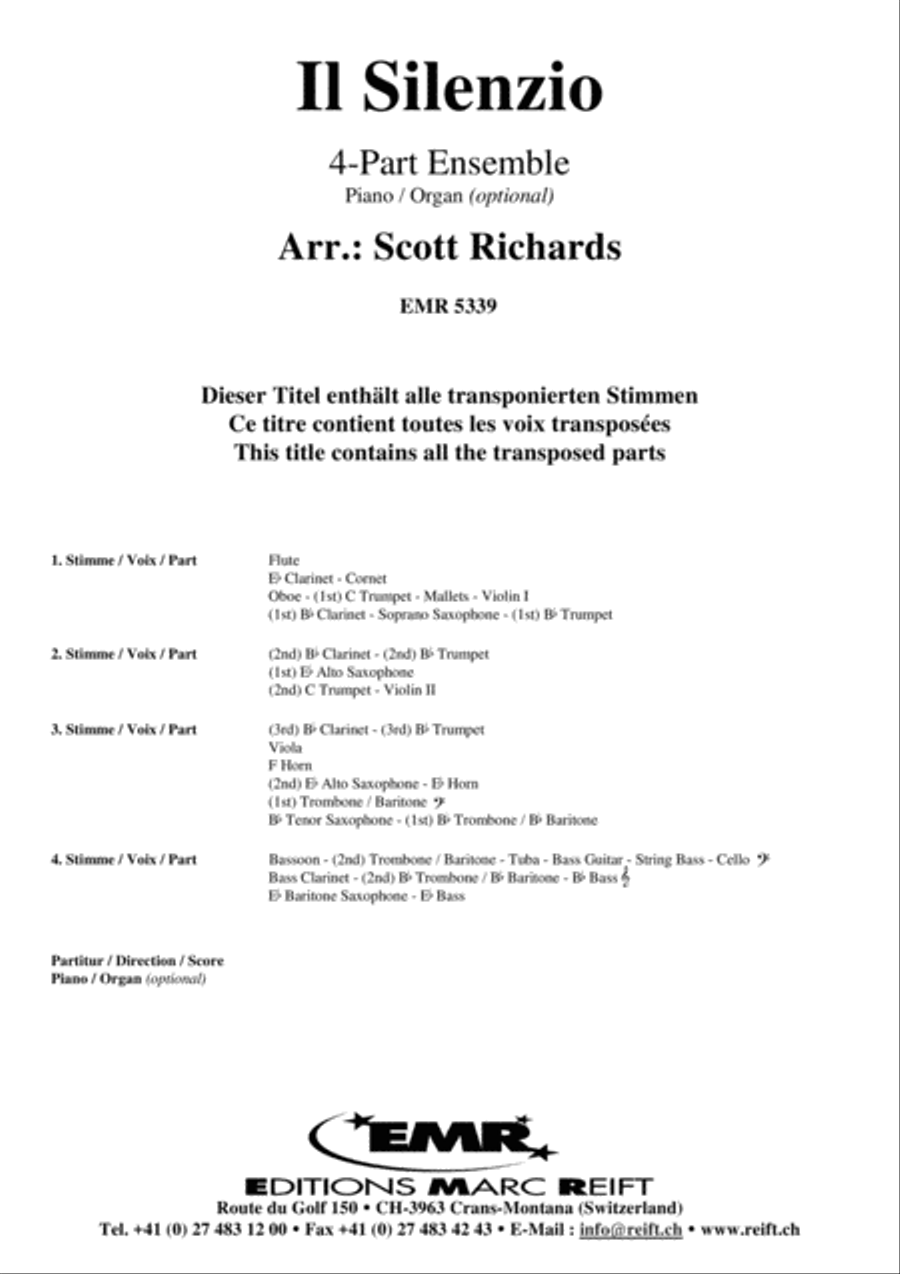 Il Silenzio Il Silenzio Concert Band scores gallery preview page 2