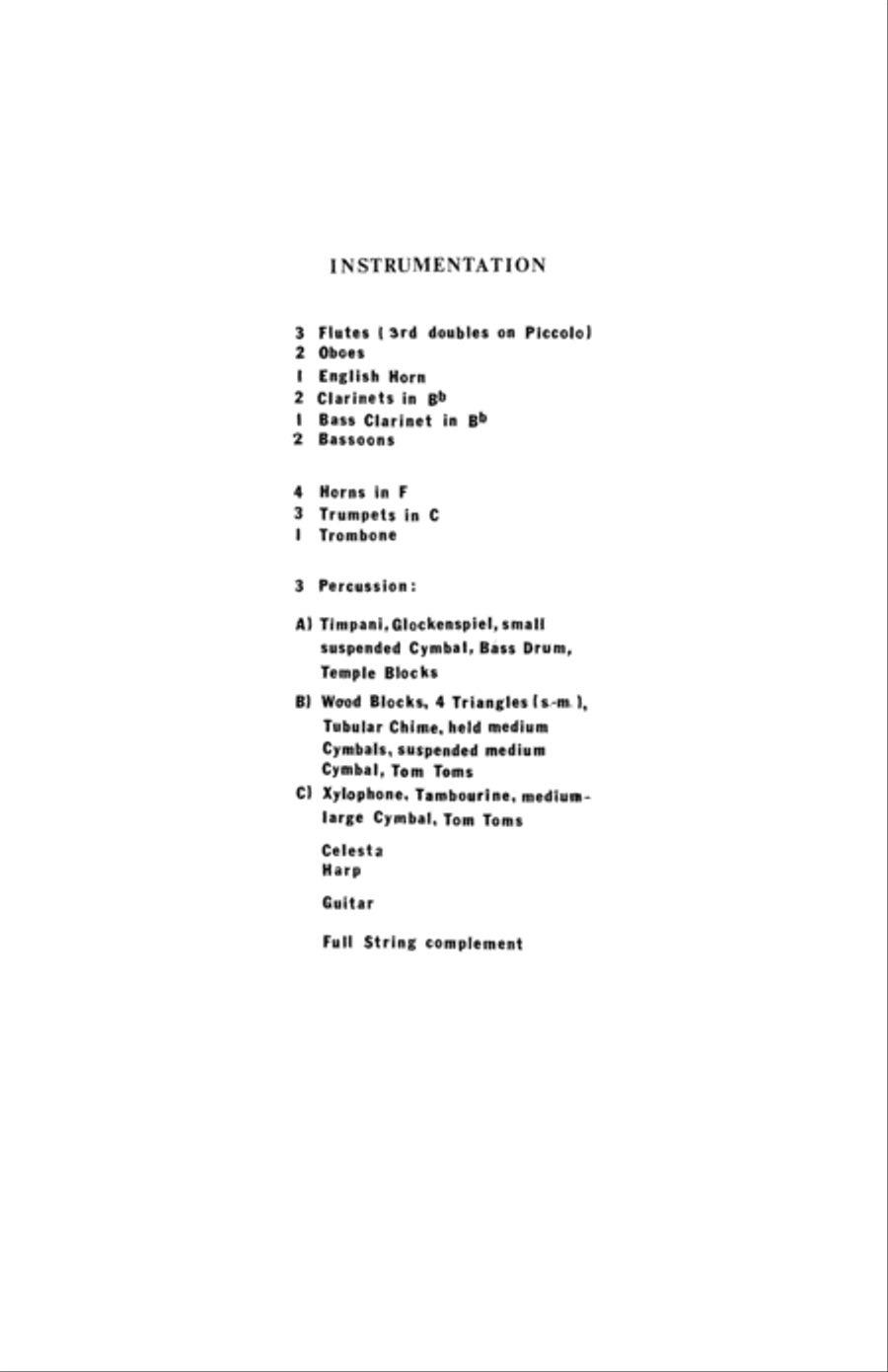 Zingari, Concerto for Guitar and Orchestra Orchestra scores gallery preview page 3