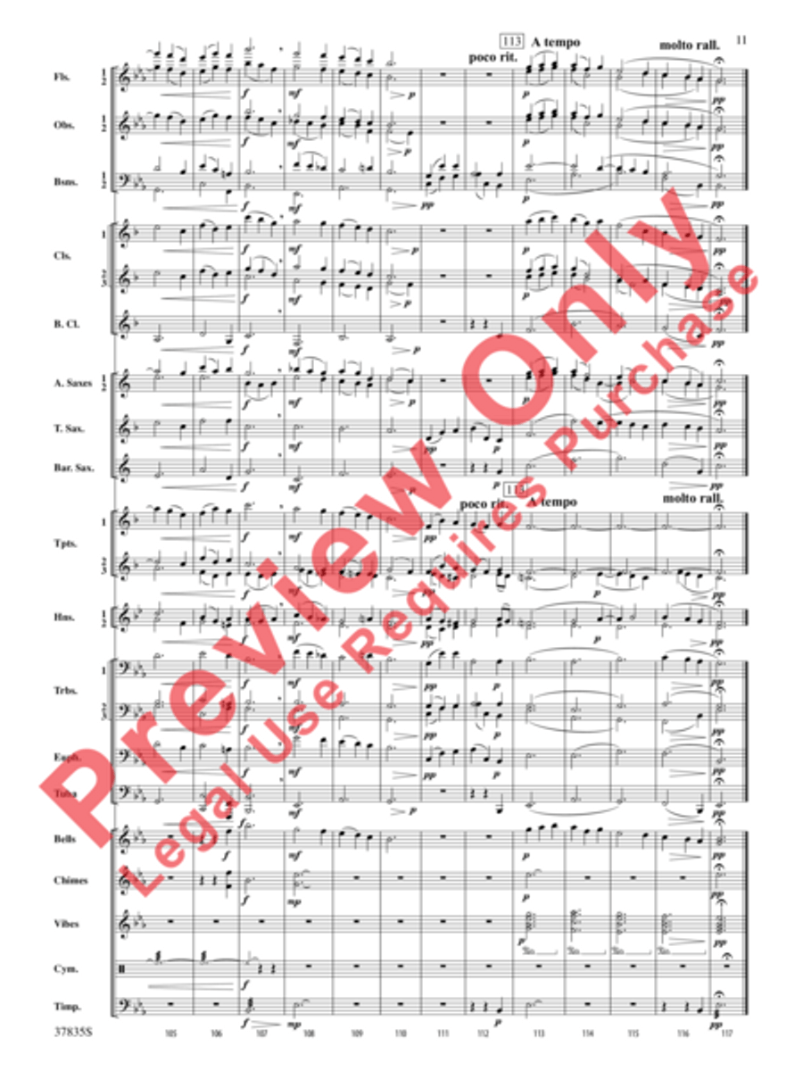 Nativity Carol Concert Band scores gallery preview page 4