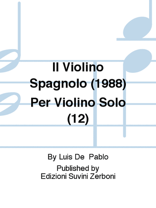 Il Violino Spagnolo (1988) Per Violino Solo (12)