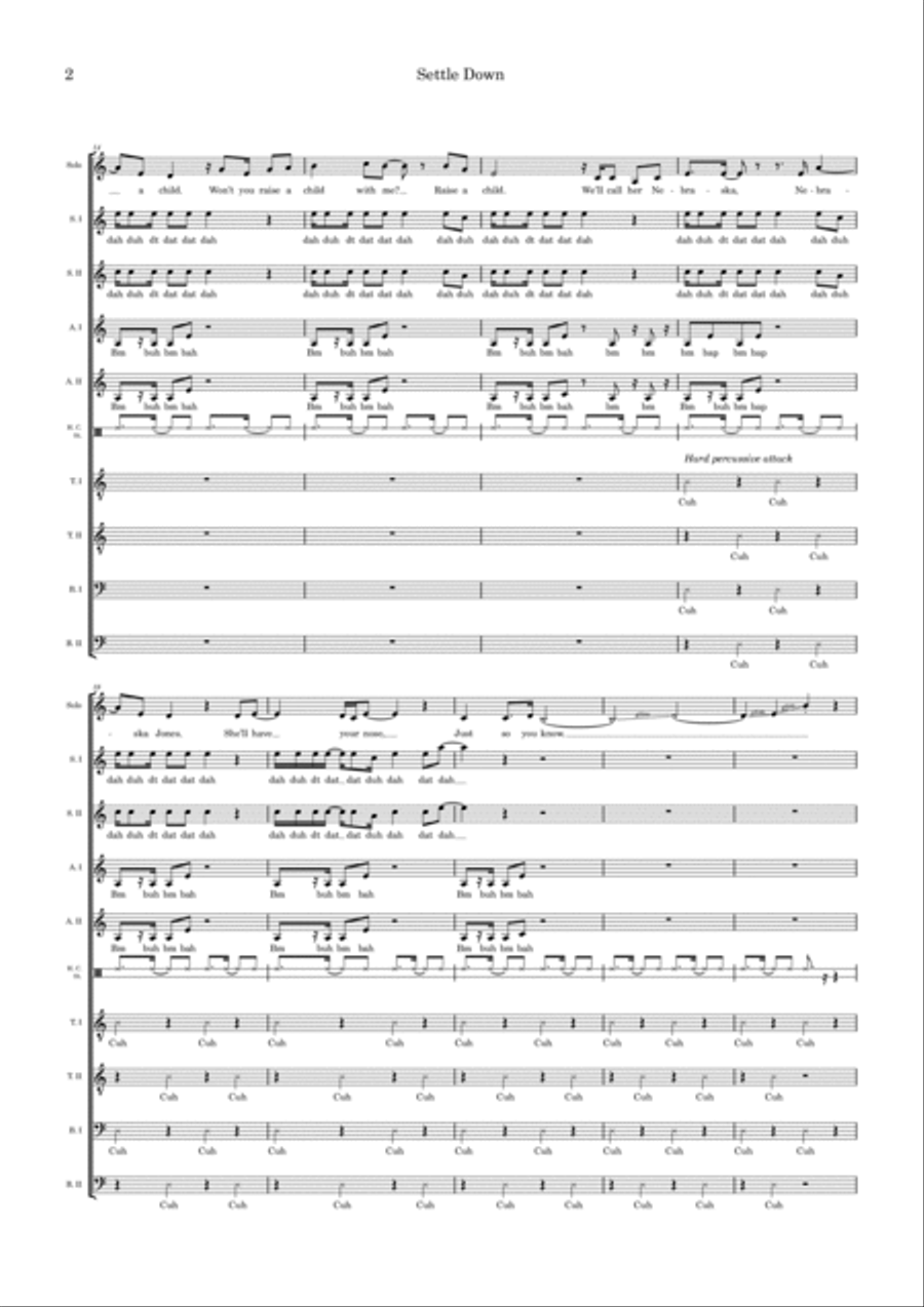 Settle Down Divisi scores gallery preview page 2