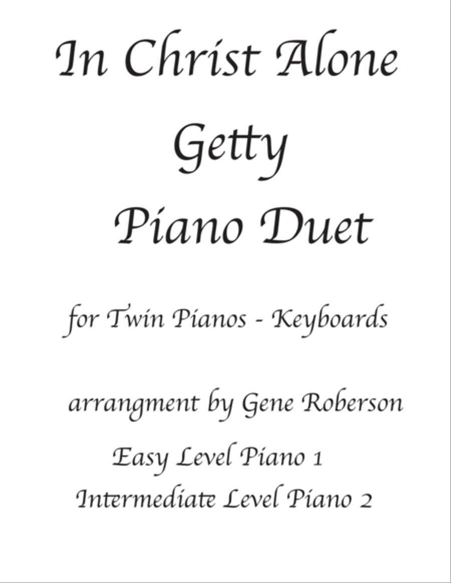 In Christ Alone In Christ Alone Easy Piano scores gallery preview page 1