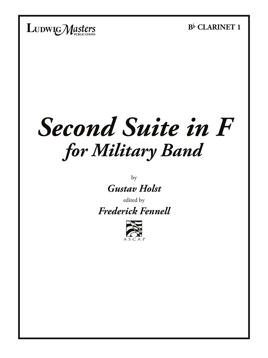 Second Suite in F - Clarinet 1