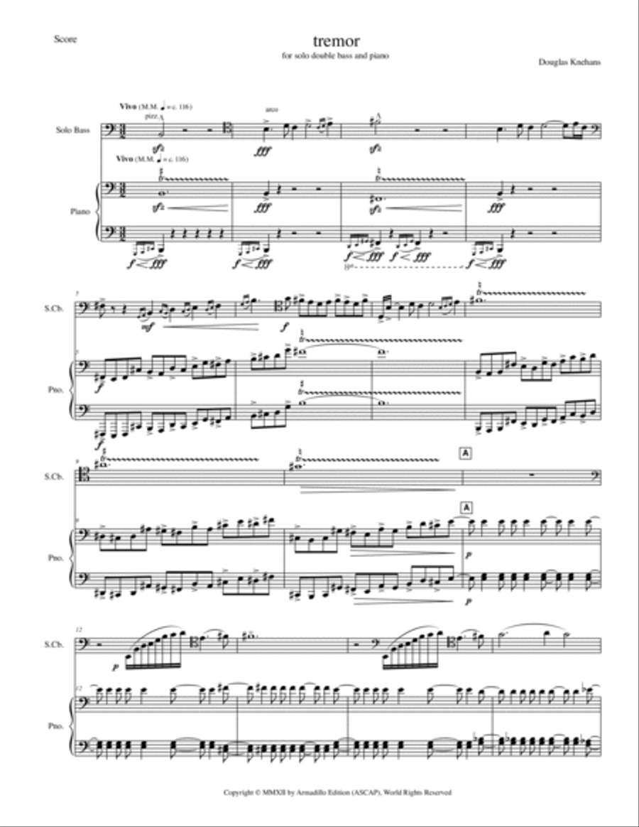 Tremor-for double bass and piano Double Bass scores gallery preview page 4