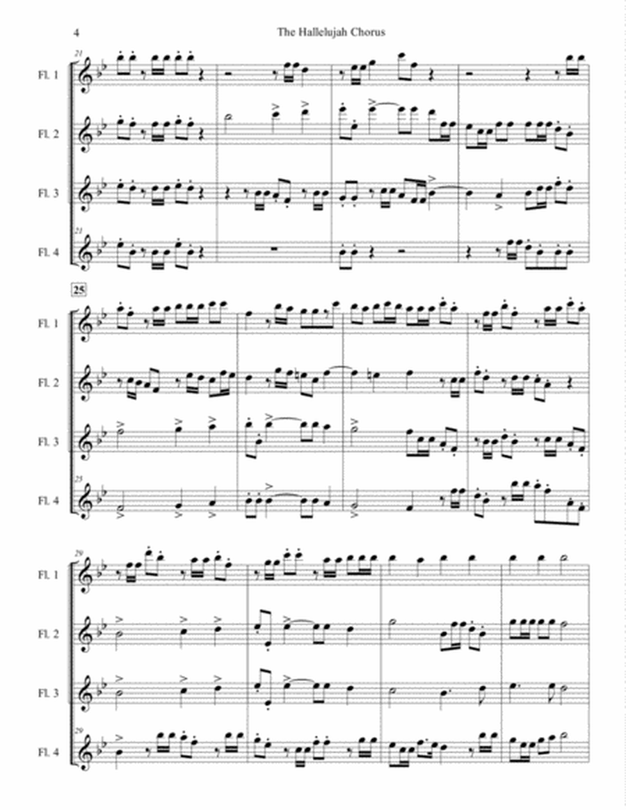 The Hallelujah Chorus for Flute Quartet image number null