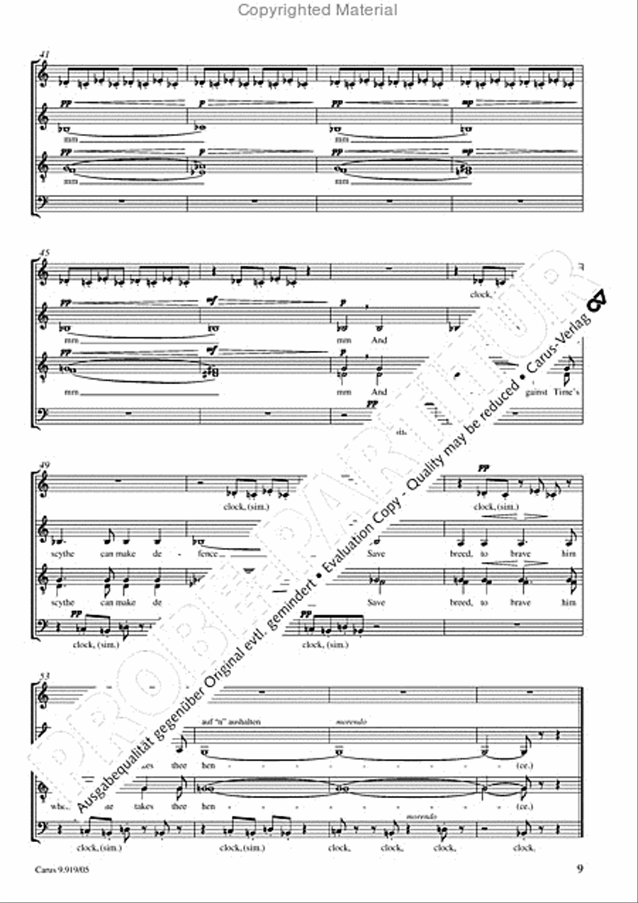 Three Sonnets against Vanity Choir scores gallery preview page 10