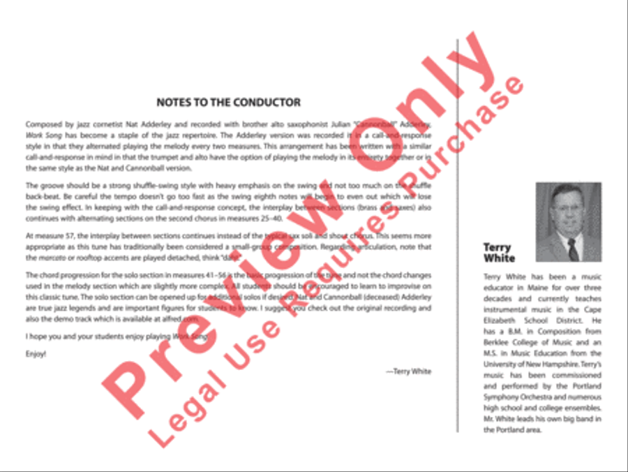 Work Song Jazz Ensemble scores gallery preview page 3