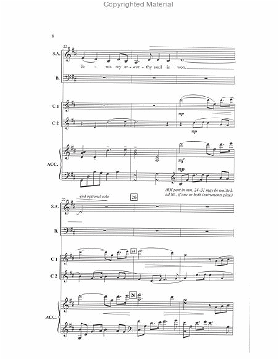 Beneath the Cross 3-Part scores gallery preview page 6