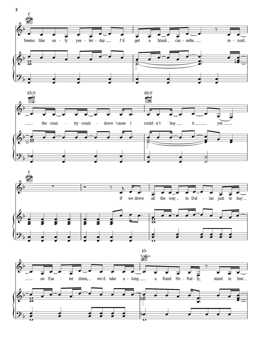 Automatic Piano, Vocal, Guitar scores gallery preview page 2