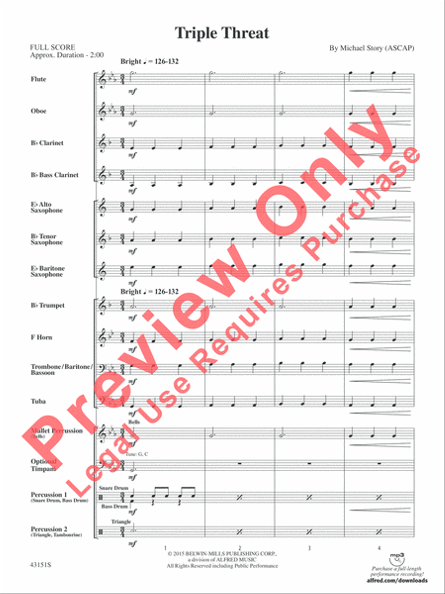 Triple Threat Triple Threat Concert Band scores gallery preview page 3