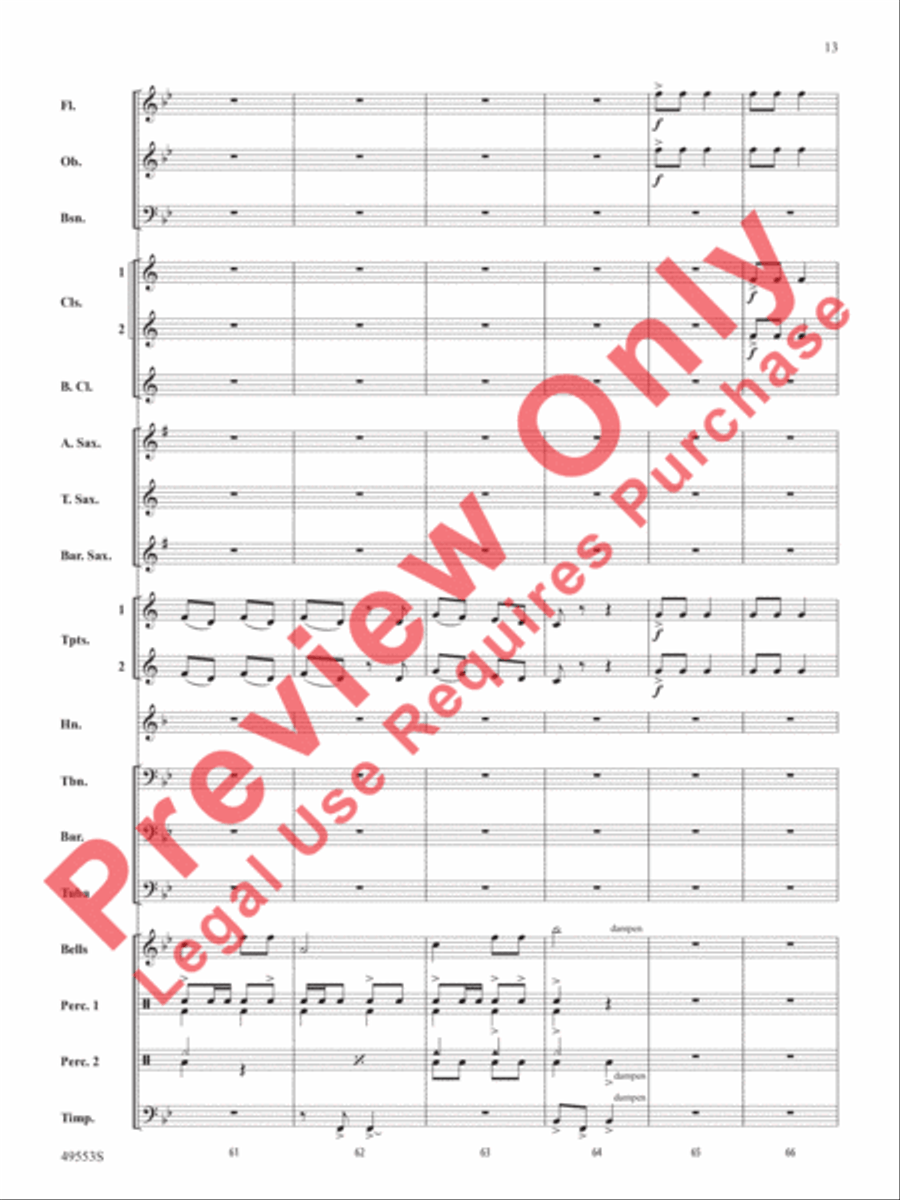 Hanukkah Dances Concert Band scores gallery preview page 14
