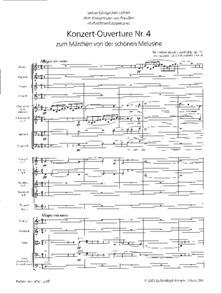 Fairy Tale of the Fair Melusine Op. 32 MWV P 12 Orchestra scores gallery preview page 2