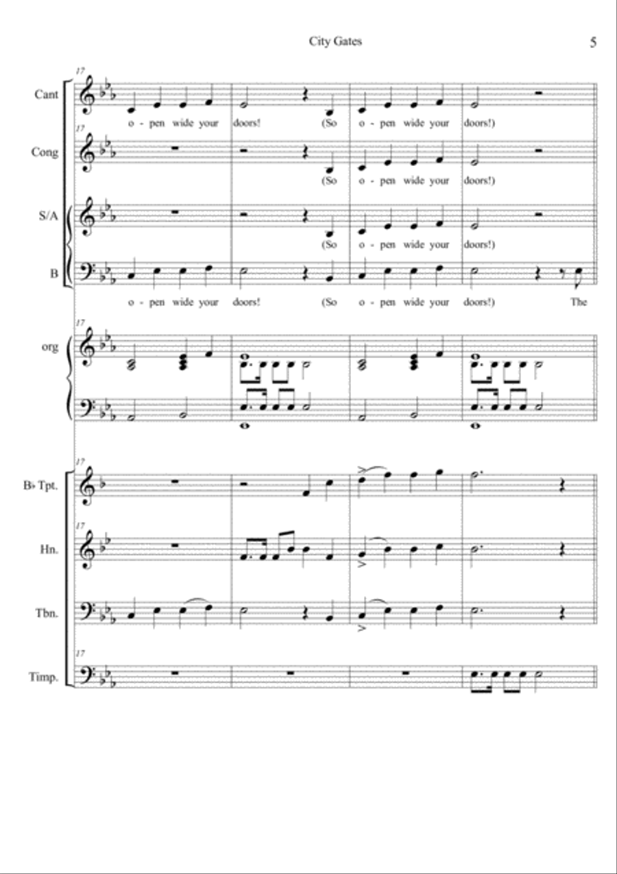 City Gates (Full Score) 3-Part scores gallery preview page 5