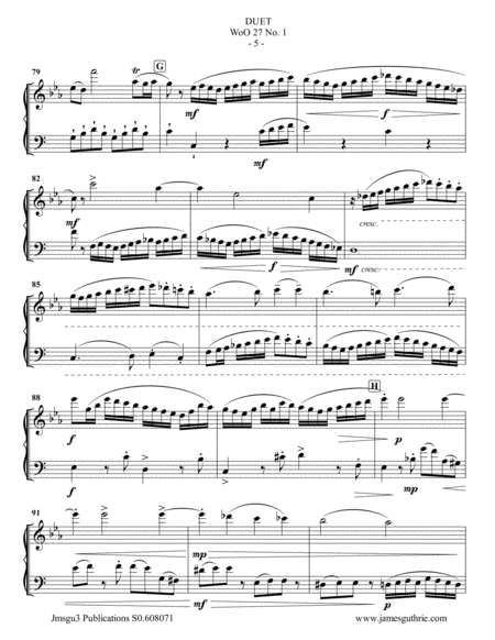 Beethoven: Three Duets WoO 27 for Oboe d'Amore & Bassoon image number null