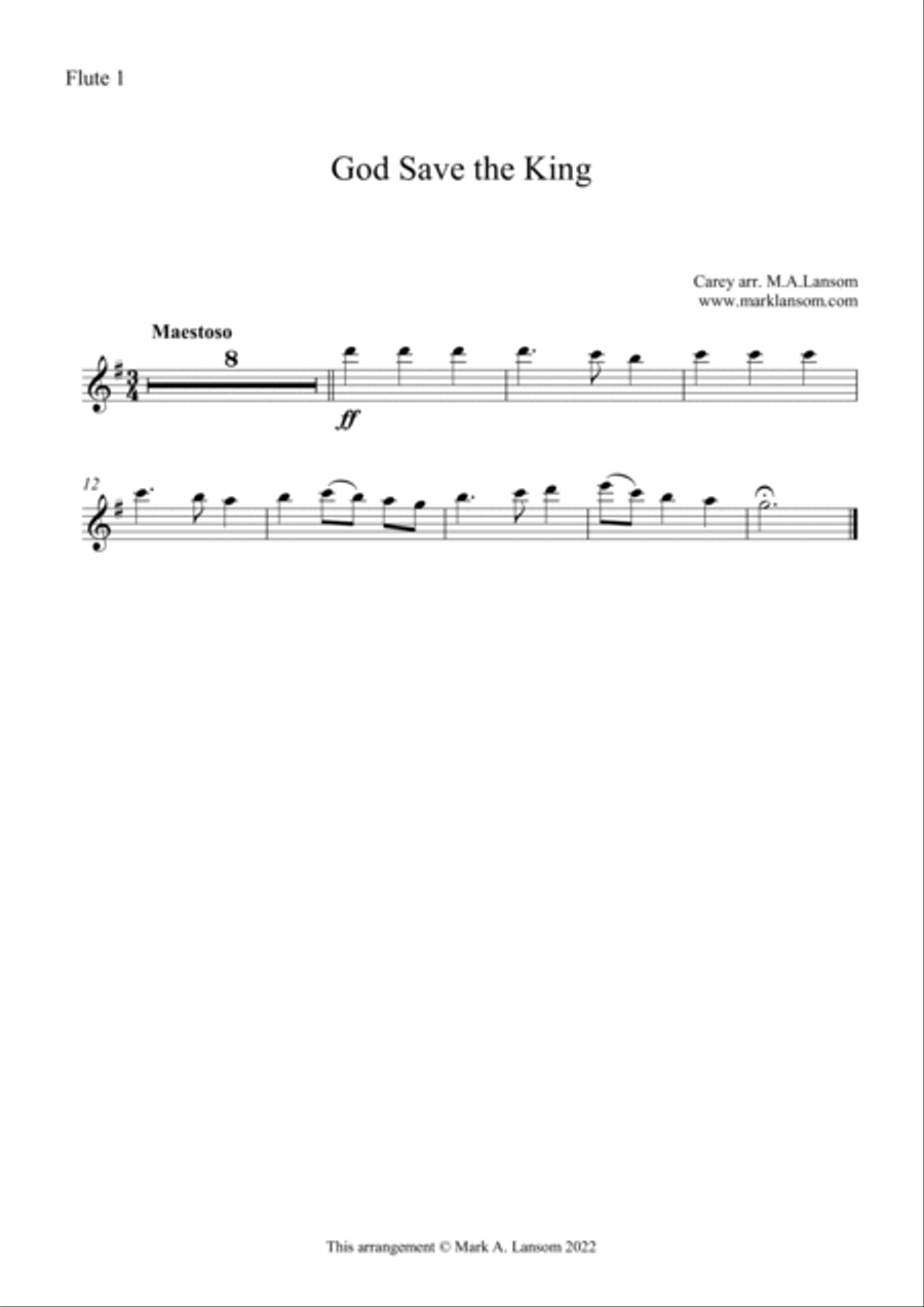 God Save The King Full Orchestra scores gallery preview page 4