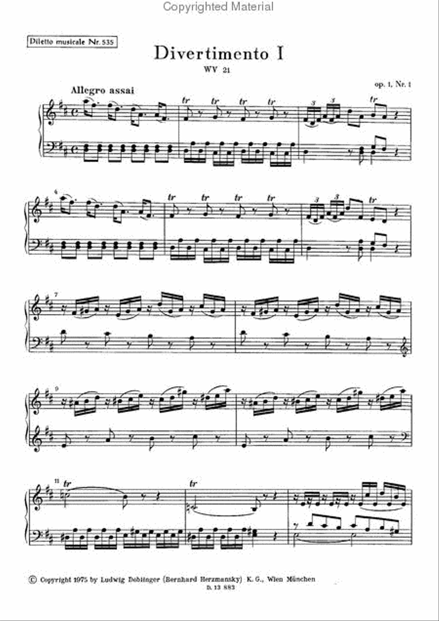 6 Divertimenti op. 1 Band 1 Piano scores gallery preview page 2