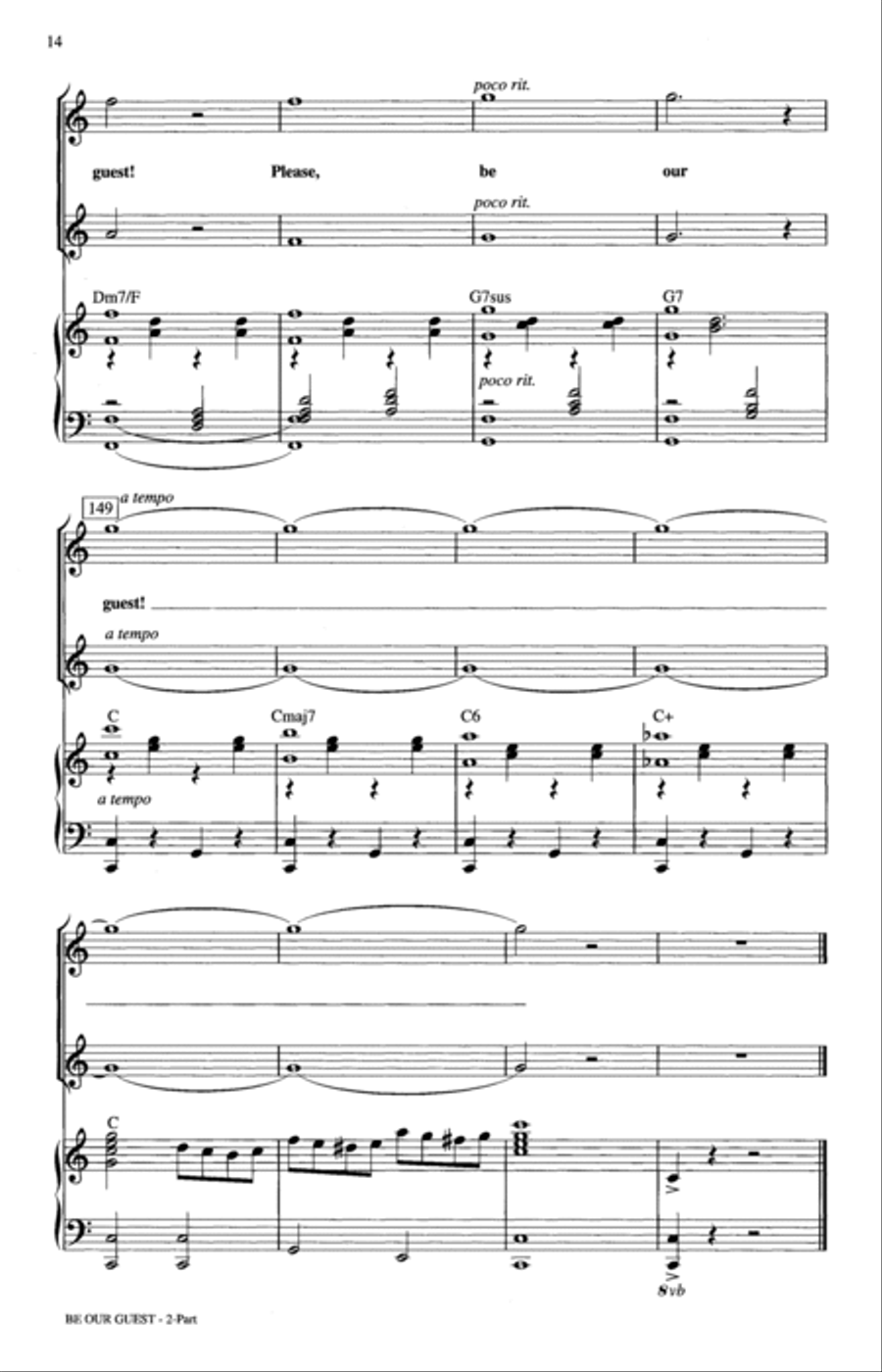 Be Our Guest (from Beauty And The Beast) (arr. Ed Lojeski) 2-Part scores gallery preview page 13