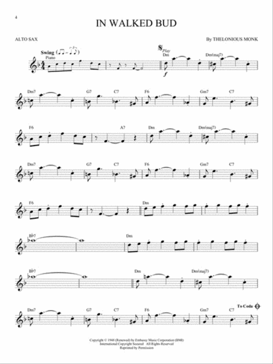 Jazz Classics Jazz Classics Alto Saxophone scores gallery preview page 4