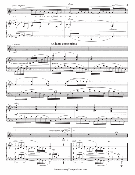 DONAUDY: Amorosi miei giorni (transposed to F major)