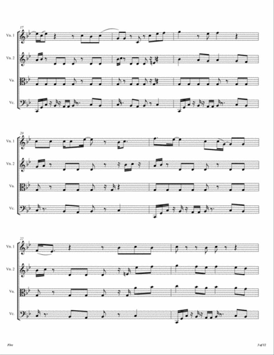 Fire String Quartet scores gallery preview page 4