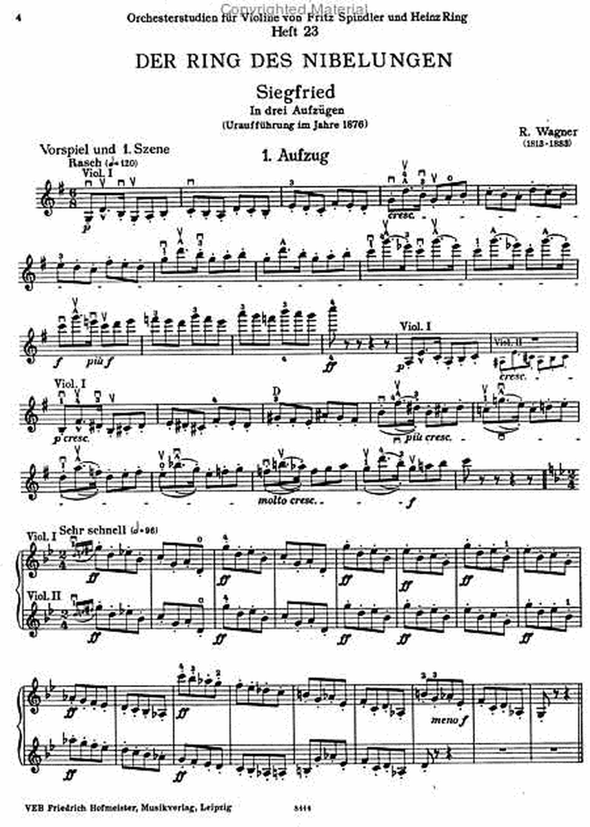 Orchesterstudien fur Violine, Heft 23