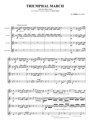 "Triumphal March" for Saxophone Quartet (SATB)