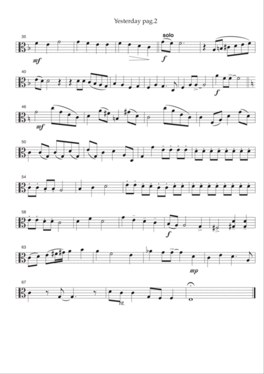 Yesterday String Quartet scores gallery preview page 6
