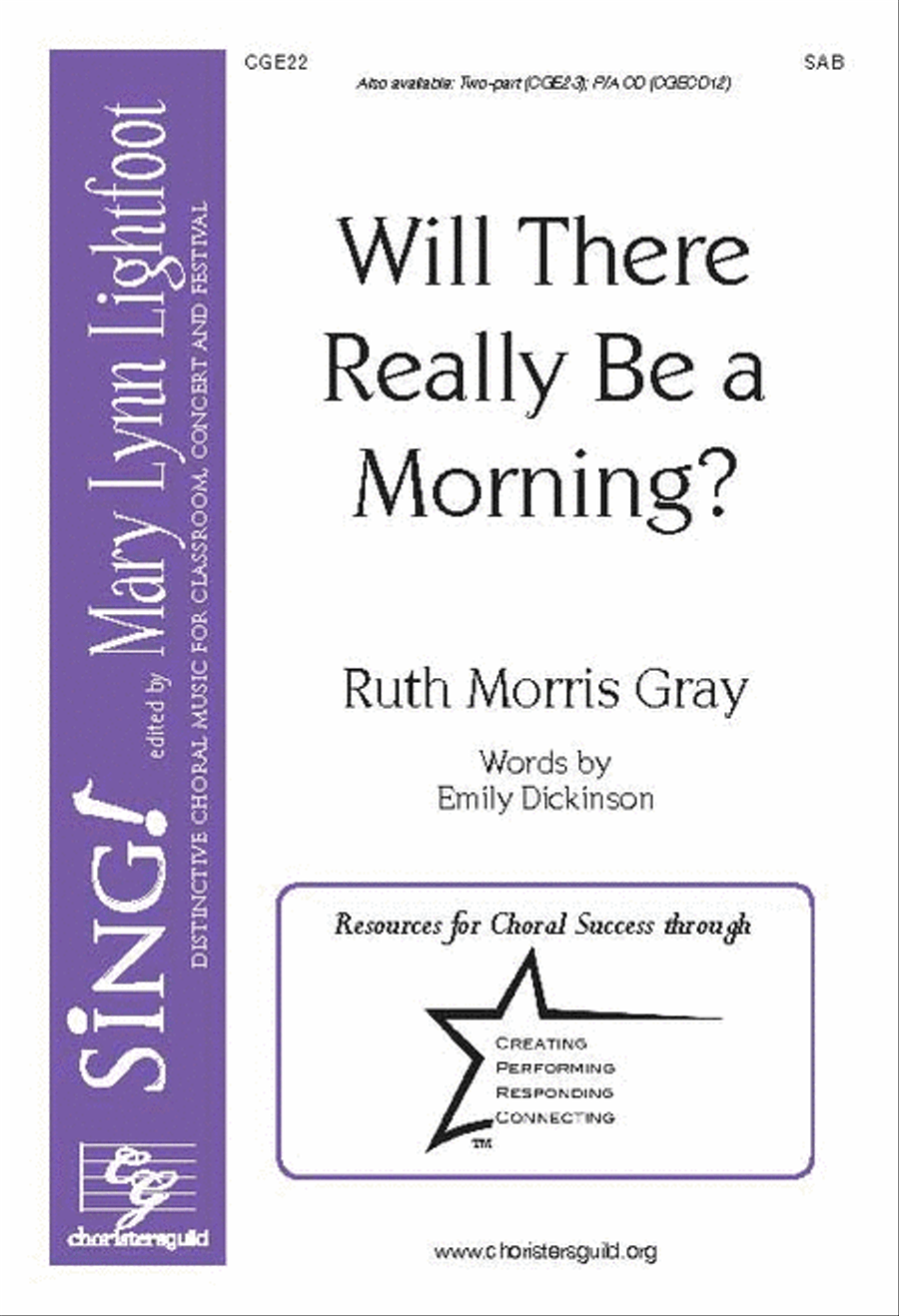Will There Really Be A Morning? (SAB) 3-Part scores gallery preview page 1