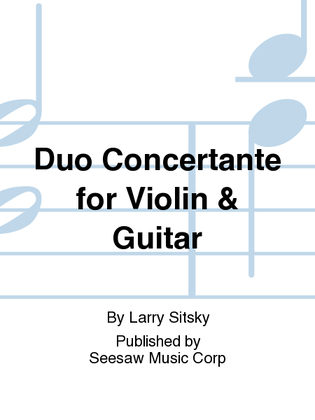 Book cover for Duo Concertante for Violin & Guitar