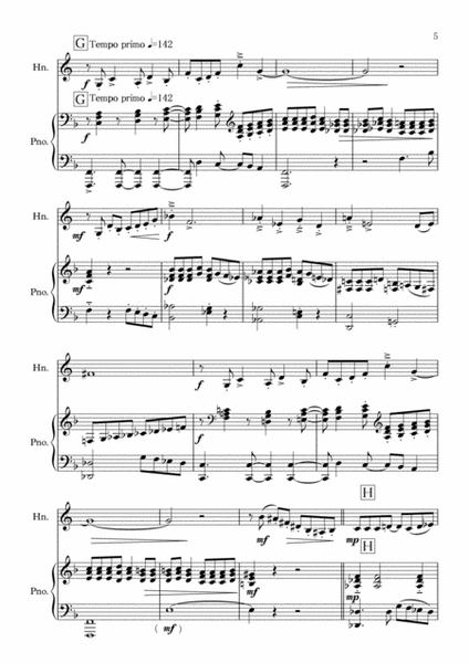 "Sonatine" for French-horn and Piano : score and part image number null