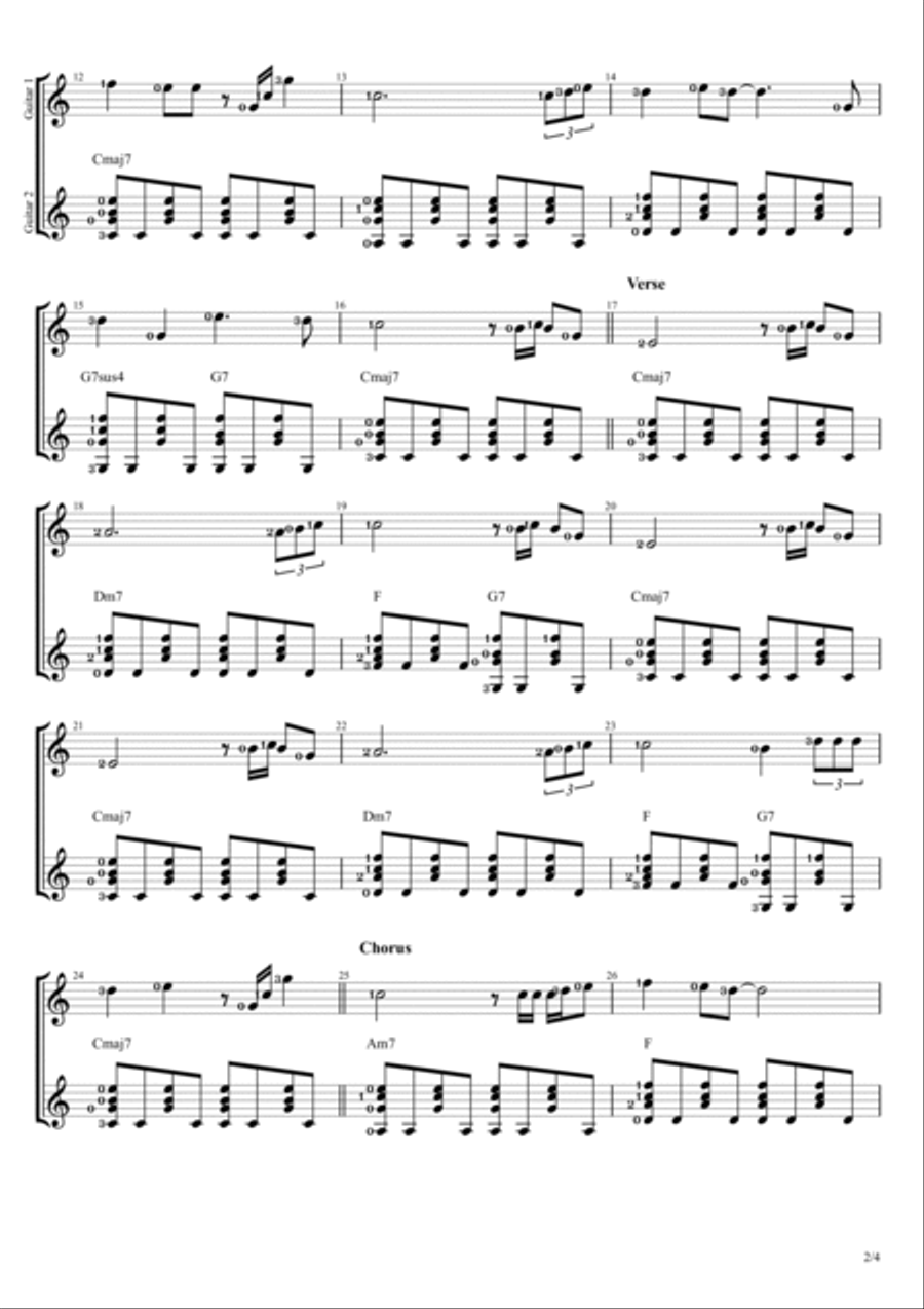 The Joker And The Queen (feat. Taylor Swift) Guitar Ensemble scores gallery preview page 2