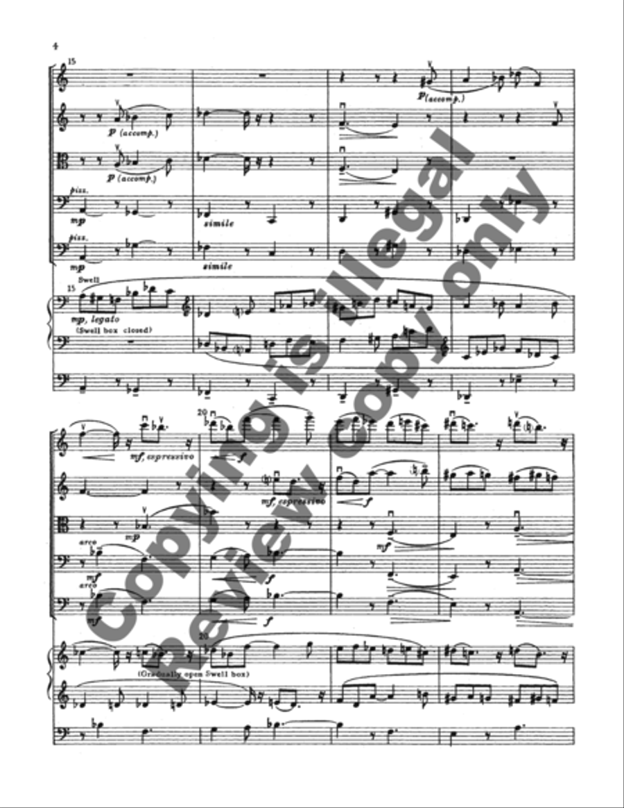 Sonata No. 2 for Organ and Strings (Score)